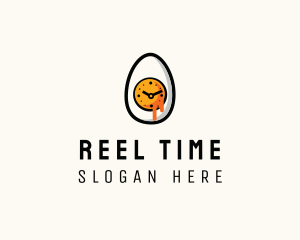 Egg Clock Time logo design