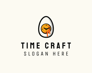 Egg Clock Time logo design