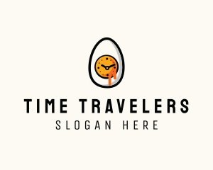 Egg Clock Time logo design