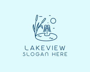 Nature Swamp Lake logo design