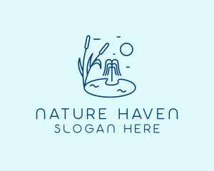 Nature Swamp Lake logo design