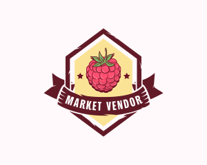 Raspberry Fruit Market logo design