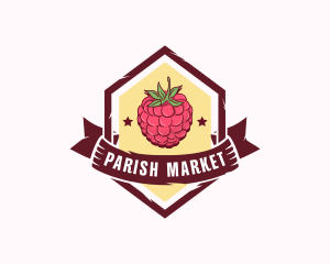 Raspberry Fruit Market logo design