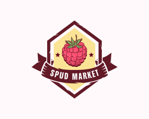 Raspberry Fruit Market logo design