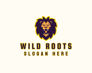 Wild Lion Head logo design