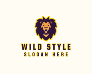 Wild Lion Head logo design