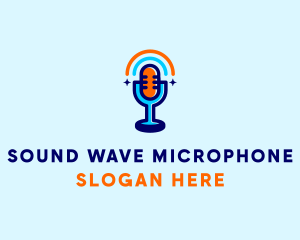 Microphone Podcast Rainbow logo
