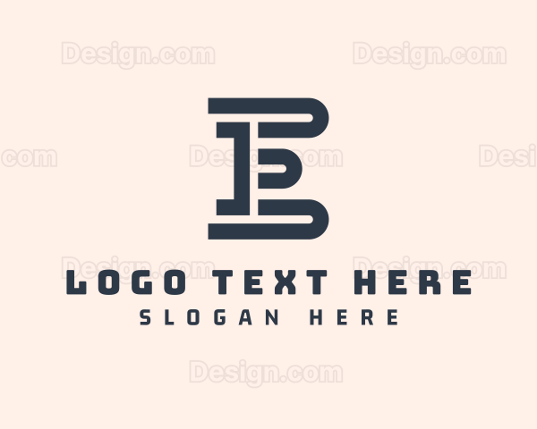 Bold Line Business Letter E Logo