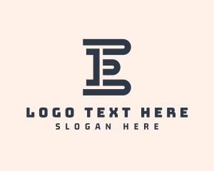 Bold Line Business Letter E logo