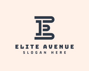 Bold Line Business Letter E logo design