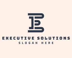 Bold Line Business Letter E logo design