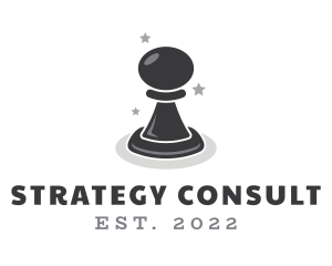 Pawn Chess Strategist logo design