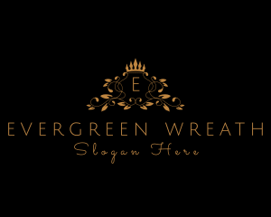 Imperial Crown Wreath Vine logo design