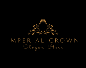 Imperial Crown Wreath Vine logo design