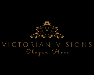 Imperial Crown Wreath Vine logo design