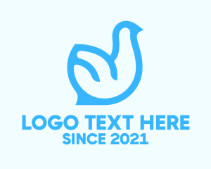 Blue Pigeon Bird  logo