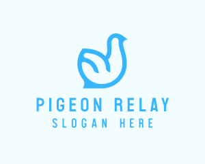 Blue Pigeon Bird  logo
