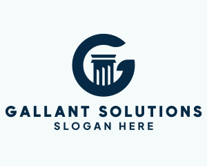 Finance Column Firm Letter G logo design