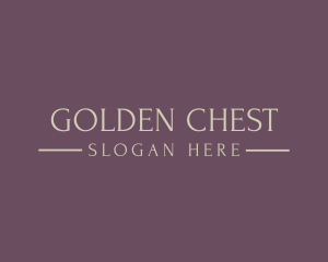 Golden Luxury Wordmark logo design