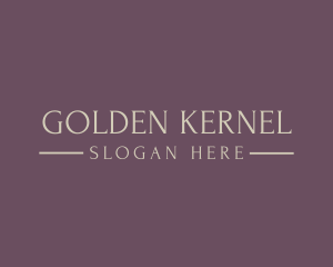 Golden Luxury Wordmark logo design