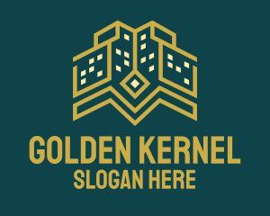 Golden Tower Building logo design