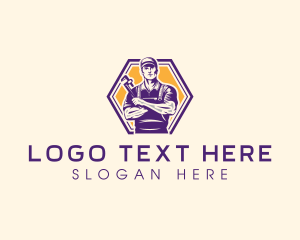 Plumber Wrench Repairman logo