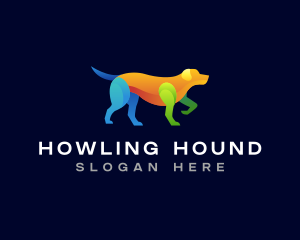 Pointing Dog Hound logo design