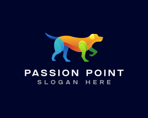 Pointing Dog Hound logo design