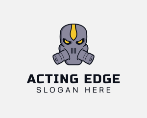 Gas Mask Villain logo design