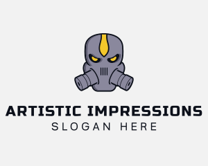 Gas Mask Villain logo design