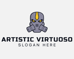 Gas Mask Villain logo design