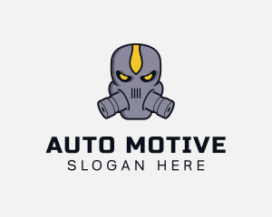 Gas Mask Villain logo design