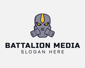 Gas Mask Villain logo design