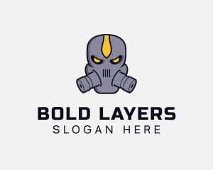 Gas Mask Villain logo design