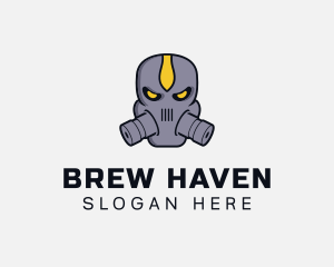 Gas Mask Villain logo design