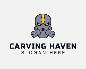 Gas Mask Villain logo design