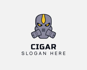 Gas Mask Villain logo design