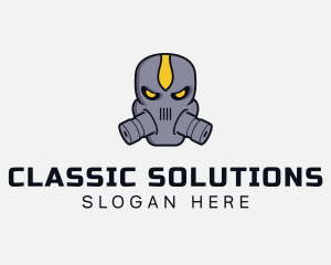 Gas Mask Villain logo design