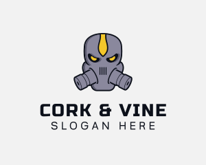 Gas Mask Villain logo design