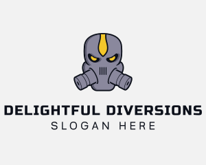 Gas Mask Villain logo design