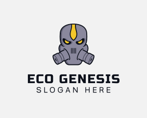 Gas Mask Villain logo design