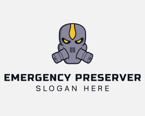 Gas Mask Villain logo design