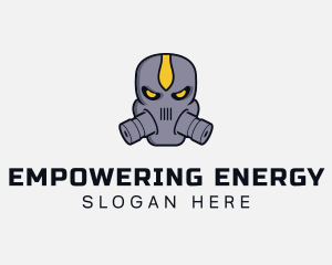 Gas Mask Villain logo design