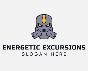 Gas Mask Villain logo design