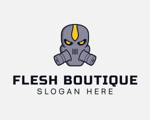 Gas Mask Villain logo design