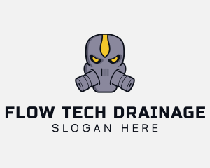 Gas Mask Villain logo design