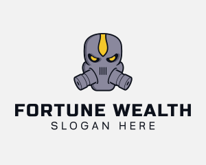 Gas Mask Villain logo design