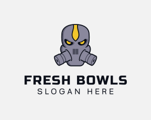 Gas Mask Villain logo design