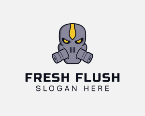 Gas Mask Villain logo design