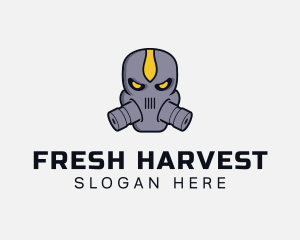 Gas Mask Villain logo design